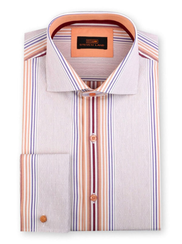 Riviera Stripe Dress Shirt | Tan | DA1847