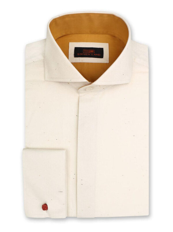 Tweed Royal Oxford Dress Shirt | Cream | DA840