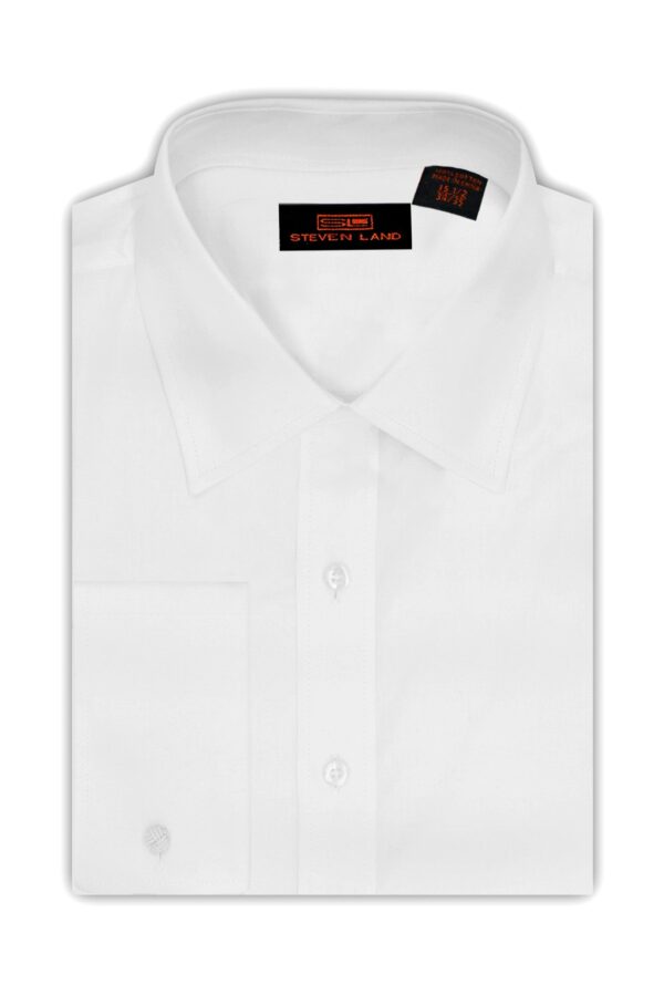 The Next Generation Satin Dress Shirt | 100% Cotton | Modern Point Collar | White