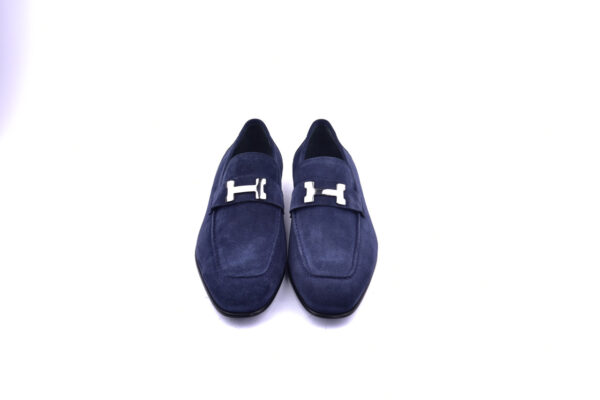 Corrente 5760 - H Buckle loafer - Navy suede - Image 3