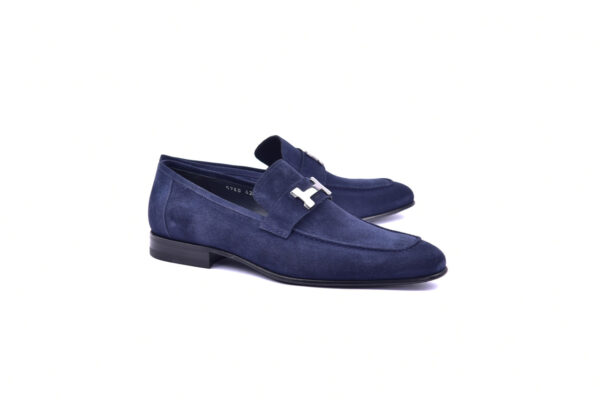 Corrente 5760 - H Buckle loafer - Navy suede